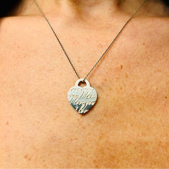 Tiffany & Co. “I Love You” Iconic Heart Necklace | Notes Collection - Picture 8 of 16